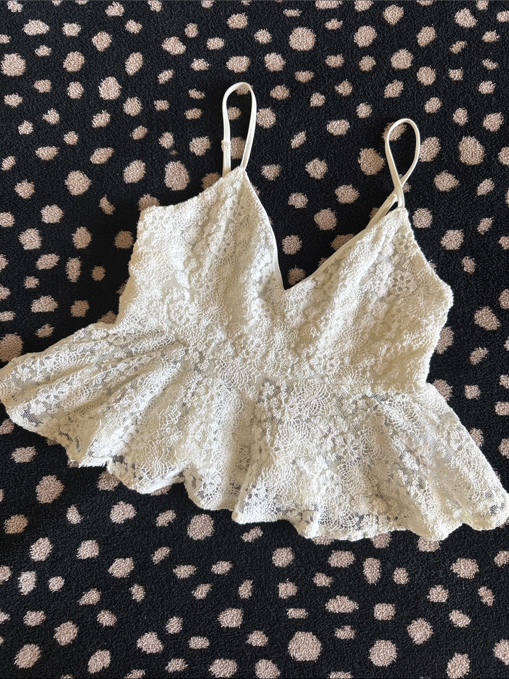 Women’s S | Guess | White Lace Baby Doll Top